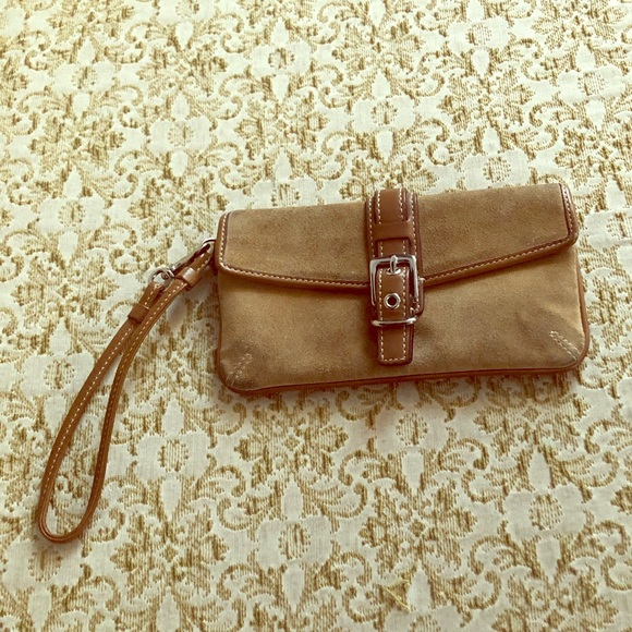 Coach Handbags - Coach suede wristlet